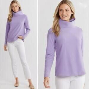 Dudley Stephens Greenpoint Turtleneck in Vello Fleece Lavender Size XL